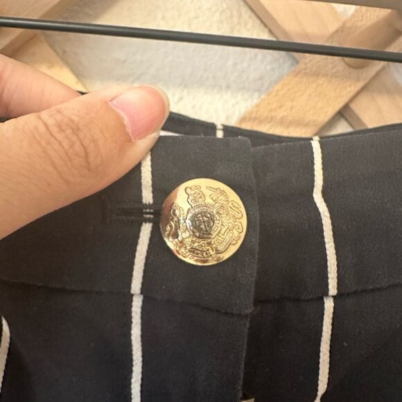 Derek Lam 10 Crosby Cropped Straight-Leg Striped Trousers Sz 2 - Picture 5 of 9